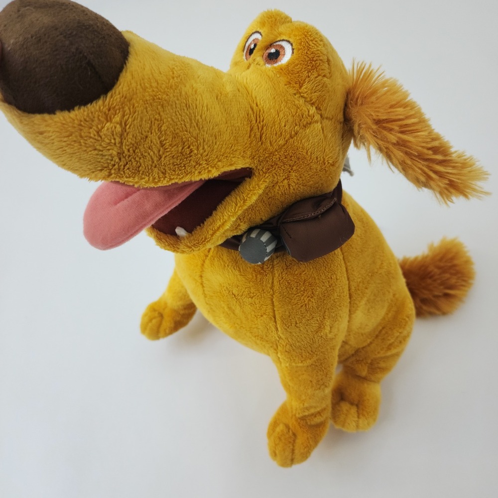 Disney Pixar Up Dug the Dog Talking Collar Plush Stuffed Animal Golden Retriever